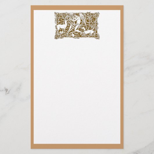 Angel met Harp Briefpapier (Voorkant)