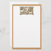 Angel met Harp Briefpapier (Voorkant / Achterkant)