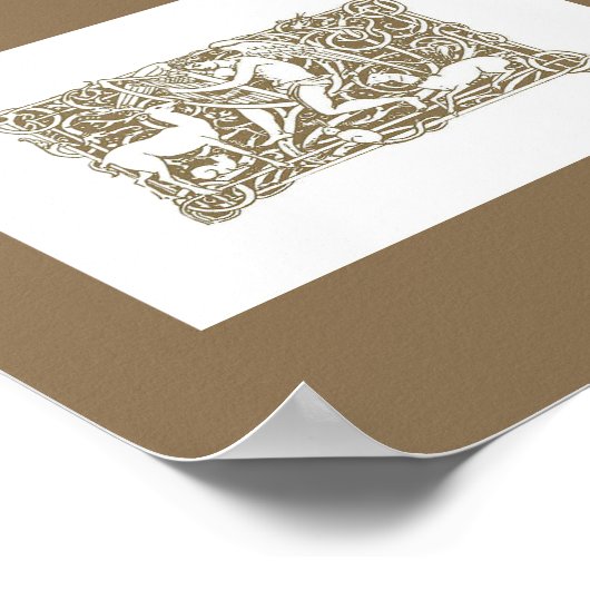 Angel met Harp Print (Hoek)