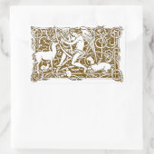 Angel met Harp Rechthoekige Sticker (Tas)