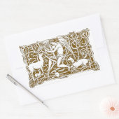 Angel met Harp Rechthoekige Sticker (Envelop)