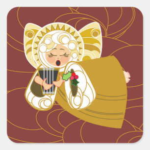 Angel met Harp Sticker