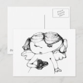 Angel met hart briefkaart (Voorkant / Achterkant)