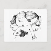 Angel met hart briefkaart (Voorkant)