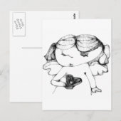 Angel met hart briefkaart (Voorkant / Achterkant)