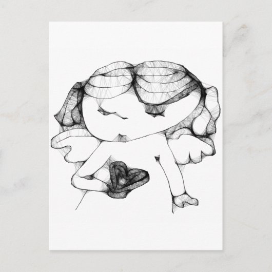 Angel met hart briefkaart (Voorkant)