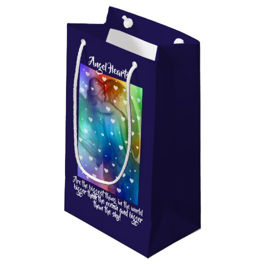 Angel met hart klein cadeauzakje (Voorkant Gekanteld)