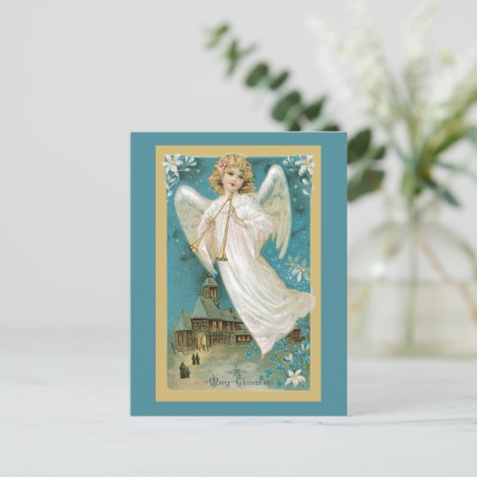 Angel met horens briefkaart (Staand voorkant)