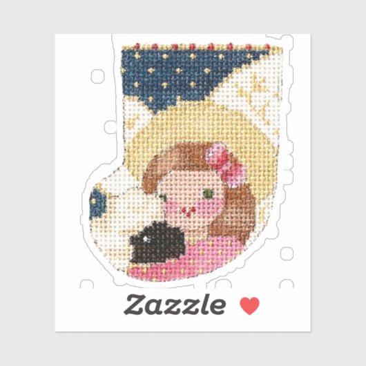 Angel met Lamb Sticker (Vel)