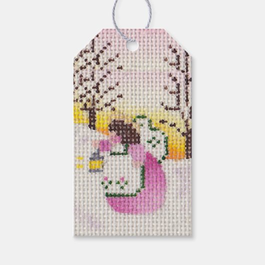 Angel met Lantern Cadeaulabel (Voorkant)