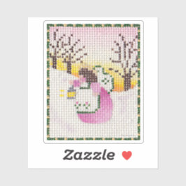 Angel met Lantern-Sticker Sticker