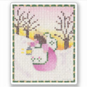 Angel met Lantern-Sticker Sticker (Voorkant)