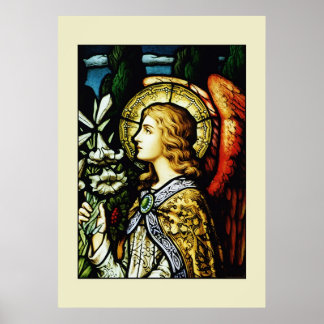"Angel met Lilies" Poster