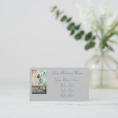 Angel met Lily en Trumpet Visitekaartje (Staand voorkant)