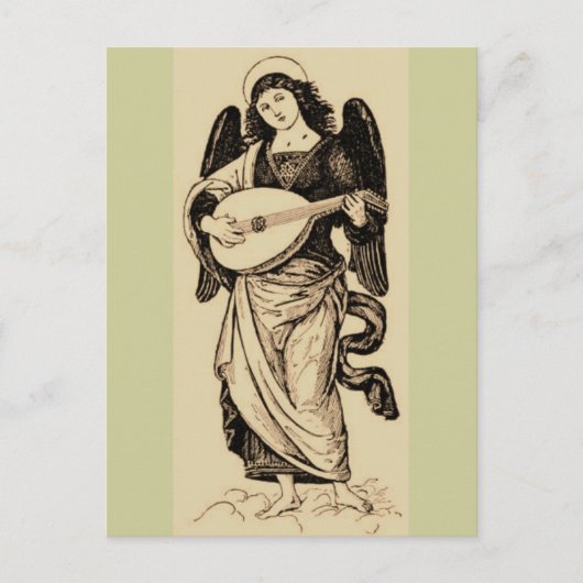 Angel met Mandolin Briefkaart (Voorkant)
