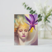 Angel met orchidee briefkaart (Staand voorkant)