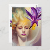 Angel met orchidee briefkaart (Voorkant / Achterkant)