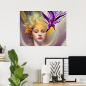 Angel met orchidee poster (Thuiskantoor)
