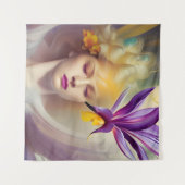 Angel met orchidee wandkleed (Voorkant (horizontaal))