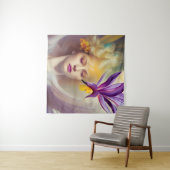 Angel met orchidee wandkleed (In Situ (horizontaal))