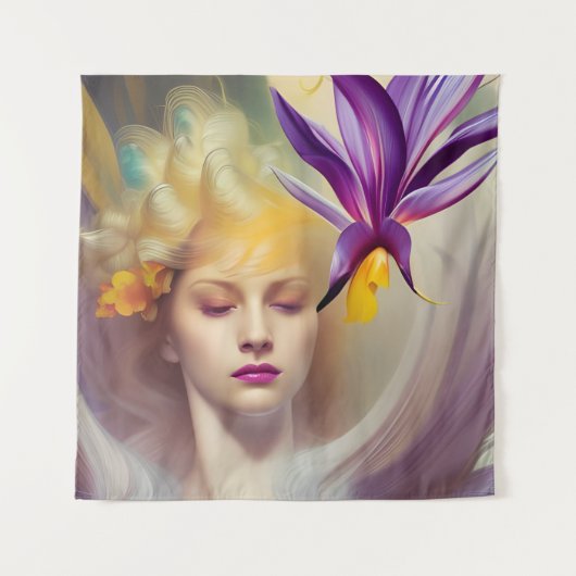 Angel met orchidee wandkleed (Voorkant)