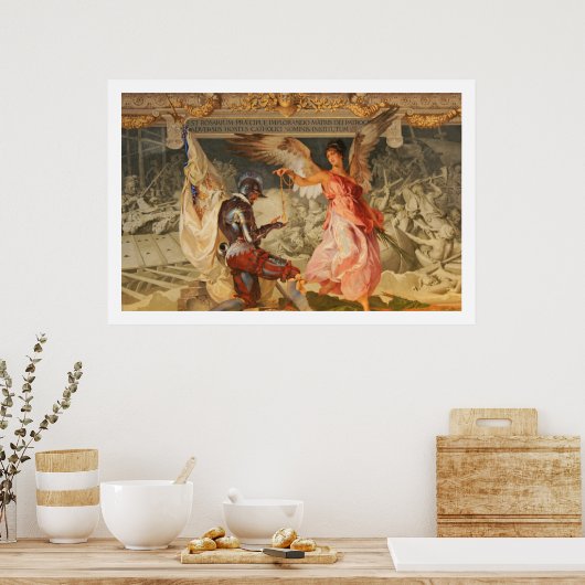 Angel met Rosary Poster (Keuken)