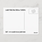 Angel met roze lint briefkaart (Achterkant)