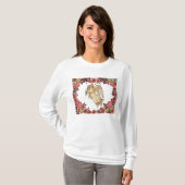 Angel met roze rozen t-shirt (Voorkant volledig)