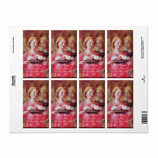 ANGEL MET ROZEN ETIKET (Full Sheet)