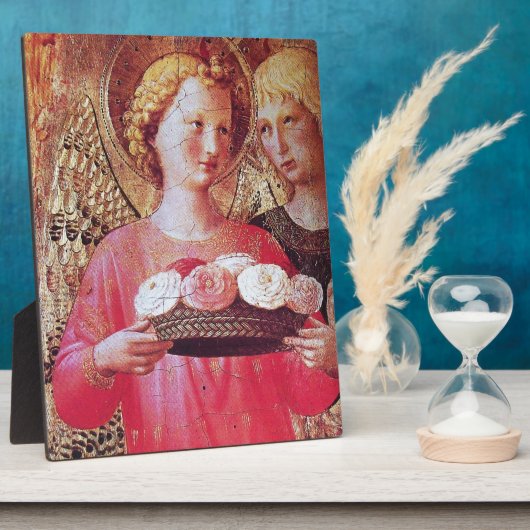 ANGEL MET ROZEN FOTOPLAAT (Zijkant)