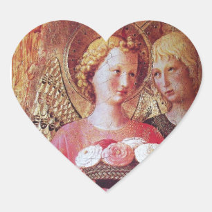 ANGEL MET ROZEN HART STICKER