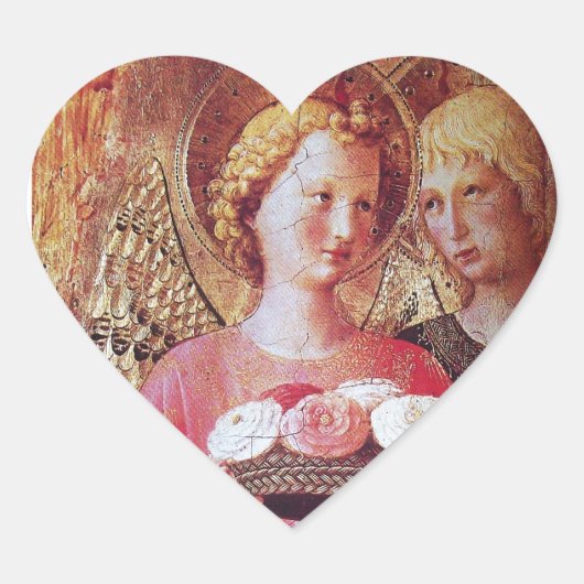 ANGEL MET ROZEN HART STICKER (Voorkant)