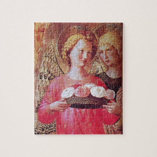 ANGEL MET ROZEN LEGPUZZEL (Verticaal)