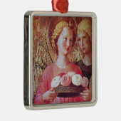 ANGEL MET ROZEN METALEN ORNAMENT (Rechts)