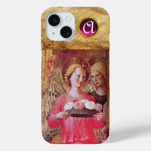 ANGEL MET ROZEN MONOGRAM Case-Mate iPhone CASE (Achterkant)
