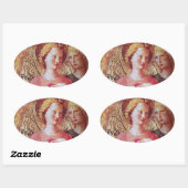 ANGEL MET ROZEN OVALE STICKER (Vel)