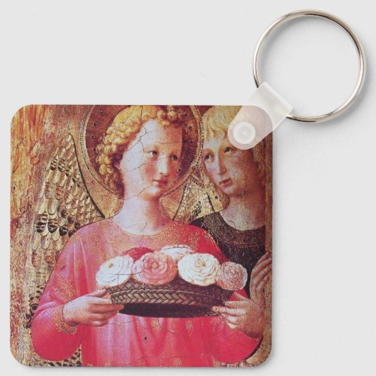 ANGEL MET ROZEN SLEUTELHANGER (Achterkant)