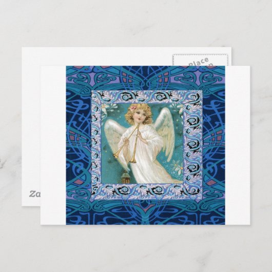 Angel met Trumpet Briefkaart (Voorkant / Achterkant)