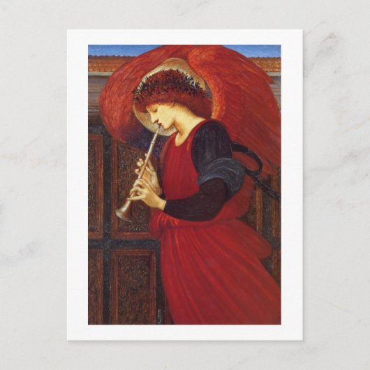 Angel met Trumpet, Burne Jones Briefkaart (Voorkant)