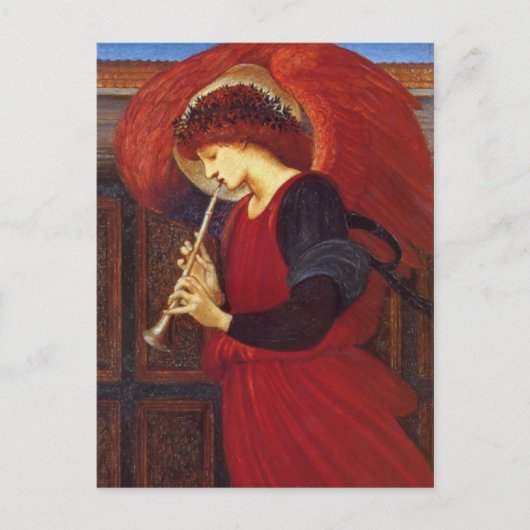 Angel met Trumpet, Burne-Jones Fine Art Briefkaart (Voorkant)