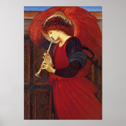 Angel met Trumpet, Burne-Jones Fine Art Poster (Voorkant)