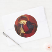 Angel met Trumpet, Burne Jones Ronde Sticker (Envelop)
