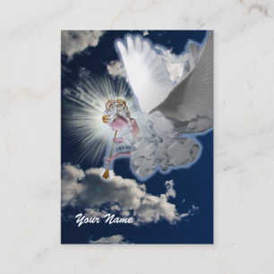 Angel met Trumpet Business Profile Card          Visitekaartje