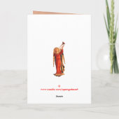 Angel met Trumpet Feestdagen Kaart (Achterkant)