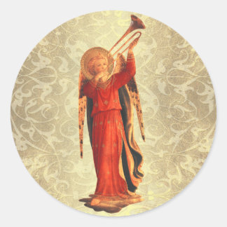 Angel met Trumpet Ronde Sticker
