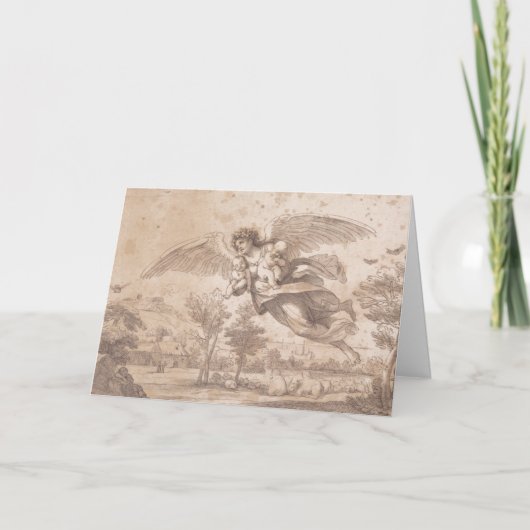 Angel met twee kinderen, Francesco Bartolozzi, Kaart (Voorkant)