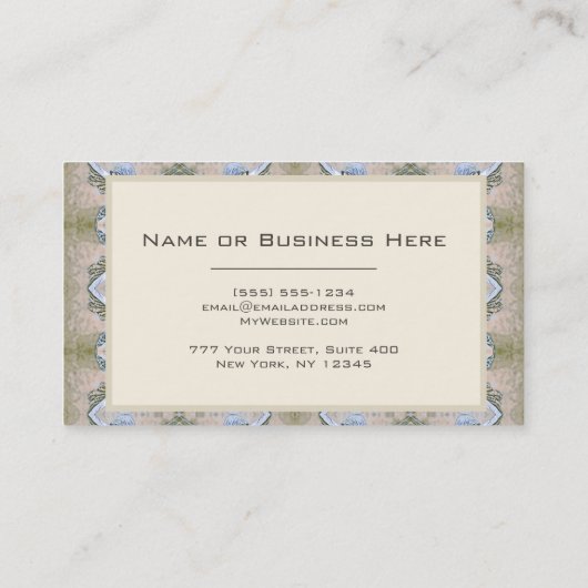 Angel met Wings en Rozen Visitekaartje (Achterkant)