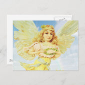Angel met Wreath Briefkaart (Voorkant / Achterkant)