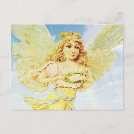 Angel met Wreath Briefkaart (Voorkant)