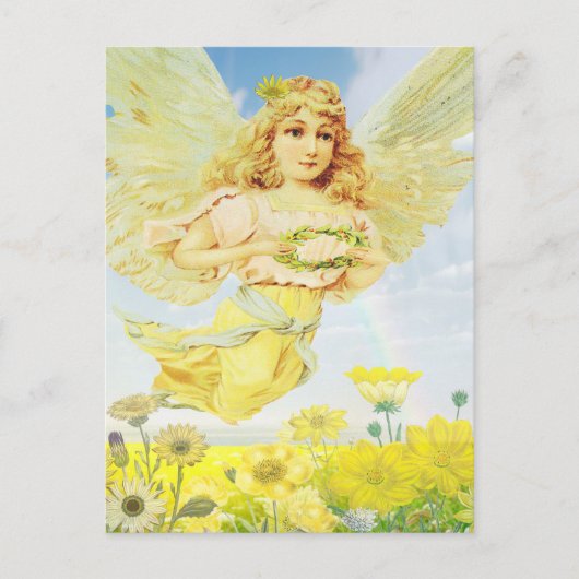 Angel met Wreath Briefkaart (Voorkant)